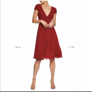 NWT Dress The Population Corey Chiffon Fit & Flare Cocktail Dress